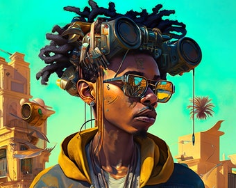 MO GADGETS | Afrofuturism - Wall Art - African American Art - Poster - Afrofuturistic Art - Download - Printable Art - African Art