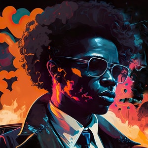 HEISSE SAUCE | Blaxploitation Kunst - afroamerikanische Kunst - afrofuturistische Kunst - afrikanische Kunst - Wandkunst - digitaler Download - druckbare Kunst