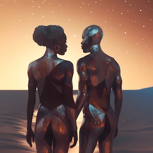 JUST US | Afrofuturismus - Wandkunst - afroamerikanische Kunst - Poster - afrofuturistische Kunst - Download - druckbare Kunst - afrikanische Kunst