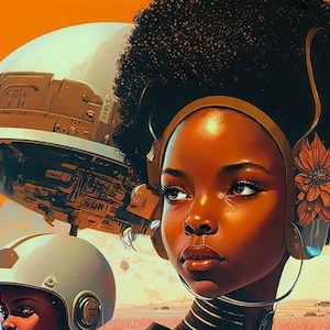 UNUNTERBROCHEN | Afrofuturismus - Wandkunst - afroamerikanische Kunst - Poster - afrofuturistische Kunst - Download - druckbare Kunst - afrikanische Kunst