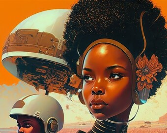 UNINTERRUPTED | Afrofuturism - Wall Art - African American Art - Poster - Afrofuturistic Art - Download - Printable Art - African Art