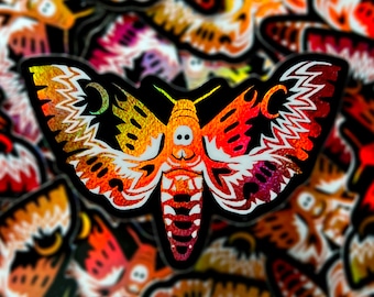 Death's Head Moth - Holographic Vinyl Sticker