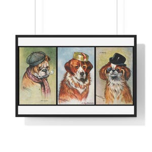 Whimsical Dog Art Print: Framed Poster for Dog Lovers