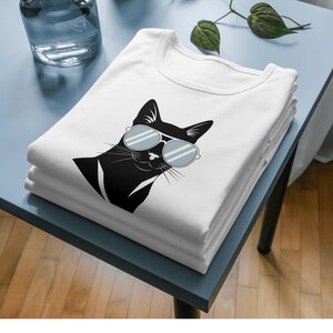 Cool Cat Sunglasses Unisex Tee, Cat Lover Gift, Funny T-Shirt, Casual Wear, Summer Style, Pet Owner Apparel