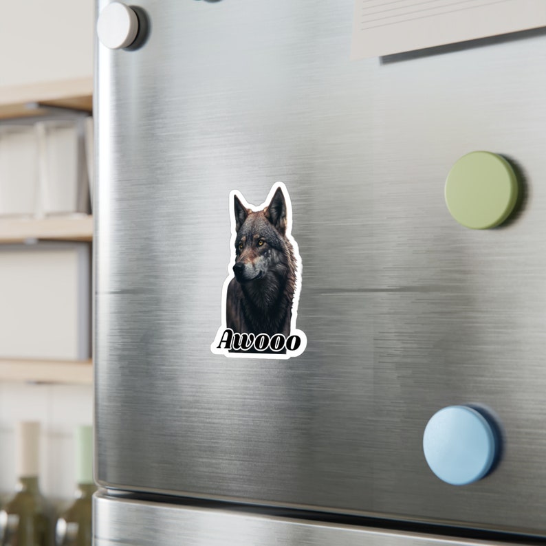 Vinyl Decal Sticker: Awooo Wolf Kiss-cut Waterproof Sticker - Etsy