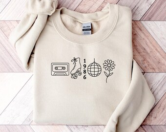Vintage 1986 Sweatshirt, 40th Birthday Present, Fortieth Gift