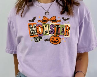 Momster Halloween Shirt for Mom, Funny Halloween Mom Tee, Spooky Mama T-Shirt, Halloween Gift for Mom