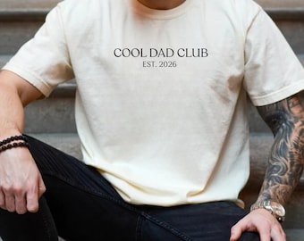 Custom Cool Dad Club Comfort Colors Shirt, Cool Daddys Apparel, Funny Husband T-shirt, Minimalist Dad Tee, Dad to be Gift