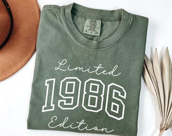 1986 Limited Edition Comfort Colors T-Shirt - Vintage Style Birthday Tee