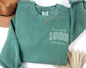 40th birthday gift for women best friend, 40th daughter gift, 40th birthday sweatshirt, 1986 comfort color sweatshirt, Vintage 40th Birthday
