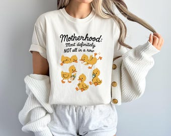Funny Mom Comfort Colors Shirt, Not All in a Row Mama Tee