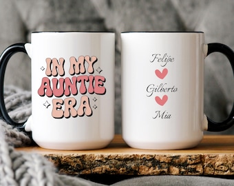 Personalized Auntie Era Mug: Custom Aunt Coffee Cup, New Aunt Gift