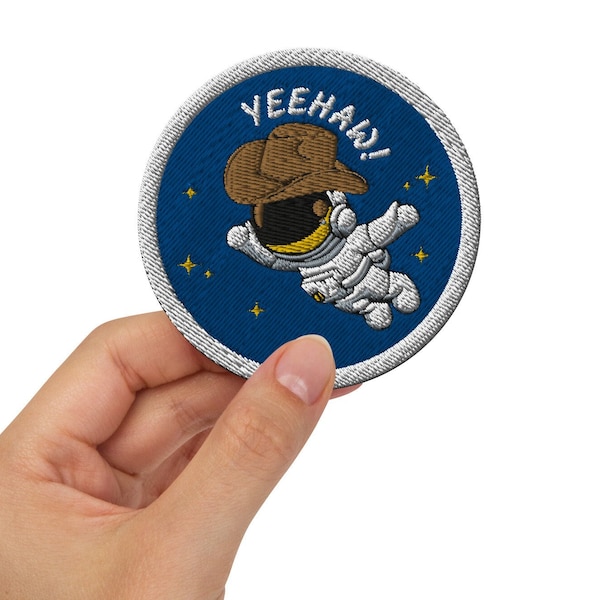 Astronaut Space Cowboy - Embroidered Circular Patch