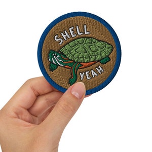 Shell Yeah Turtle - Embroidered Circular Patch