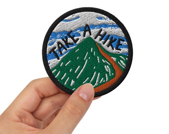 Take a Hike - Gestickter, runder Aufnäher