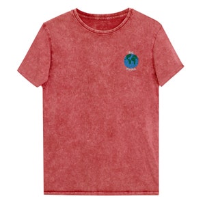 Big Mama Earth - Embroidered Denim T-Shirt