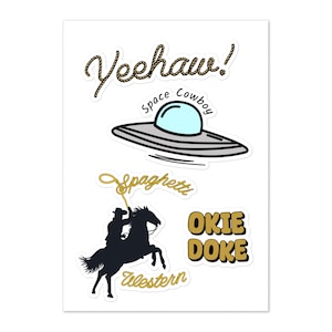 Cosmic Cowboy Sticker Collection - Die Cut Sticker Sheet