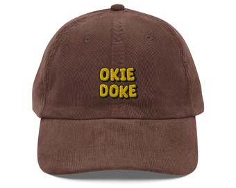 Okie Doke - Vintage Embroidered Corduroy Cap