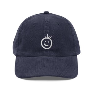 All Smiles - Vintage Embroidered Corduroy Cap