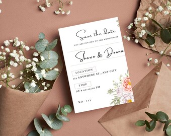 Boarding Pass Wedding Invitation Template Destination Wedding Invite| Customizable Through Canva | Plane Ticket Travel Invitation | Pink