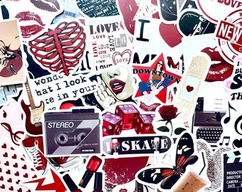 Y2K Aesthetic Sticker Pack – Downtown Girl, Rock & Pop Stickers