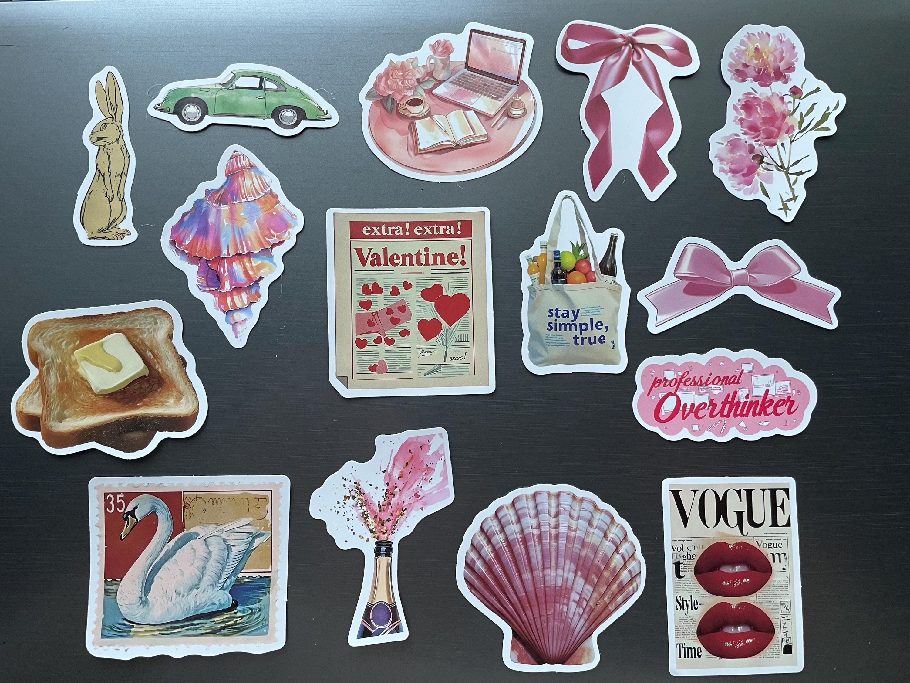 Pink Coquette Sticker Pack | Girly Aesthetic Stickers for Journals ...