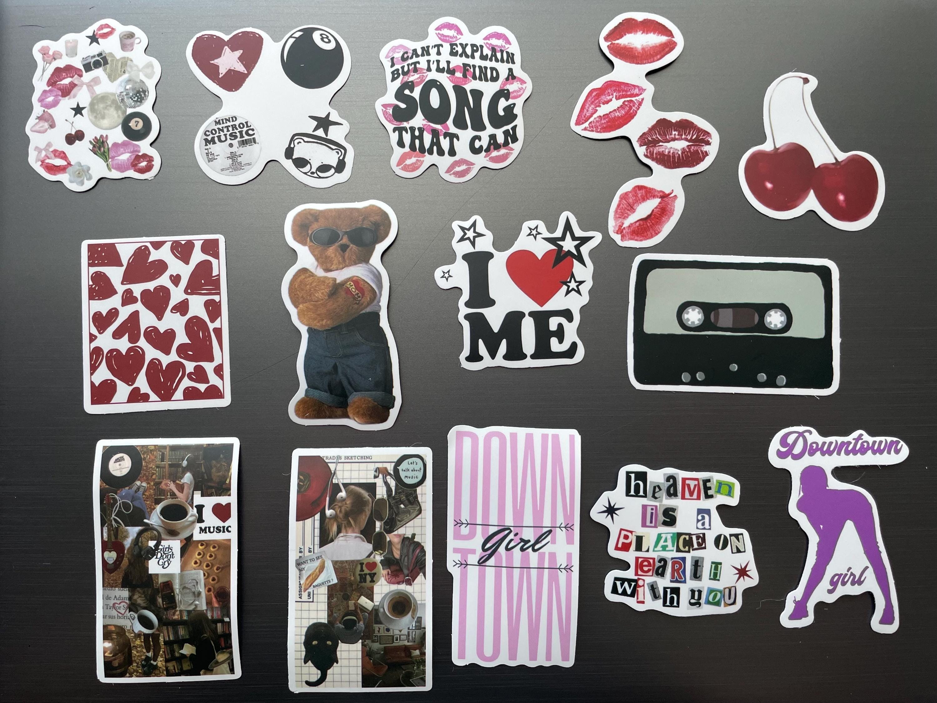 100 Autocollants Esthétiques, Vinyle Imperméable, Stickers Roses pour Ordinateur Portable 100 Autocollants Esthétiques, Vinyle Imperméable, Stickers Roses pour Ordinateur Portable
