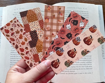 Fall Bookmark Set, Autumn Bookmarks, Cozy Reading Gift, Book Lover Gift, Cute Fall Bookmark, Bookish Accessories, Fall Reader Gift