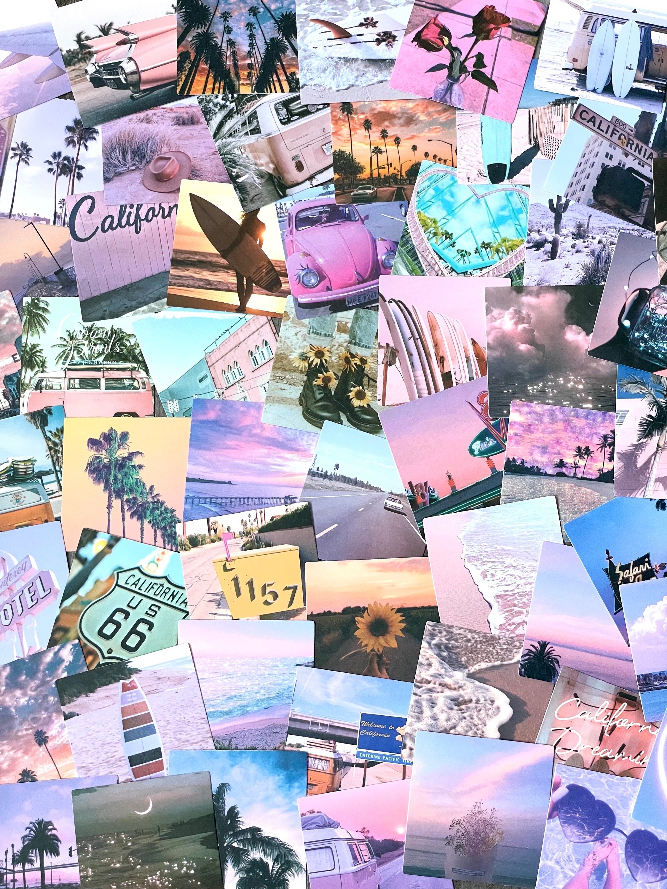 Pink California Aesthetic Sticker Pack, Girly Decals - Etsy