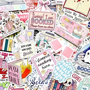 Book Sticker Bundle, Bookish Sticker Pack, Kindle Stickers, Book Stickers for Kindle, Bibliophile Gift, Reading Aesthetic