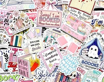 Book Sticker Bundle, Bookish Sticker Pack, Kindle Stickers, Book Stickers for Kindle, Bibliophile Gift, Reading Aesthetic