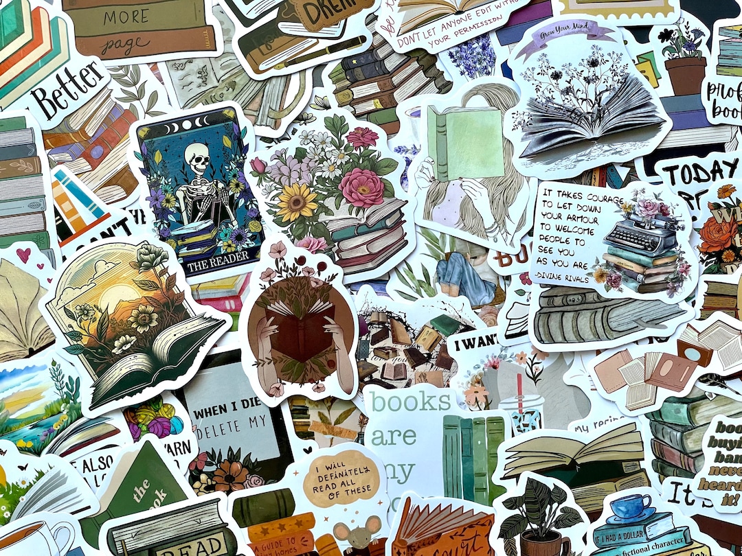 Book Lover Sticker Packs – Bookish Stickers for Journals, Scrapbooks & Planners, Cozy Reading Aesthetic, Bibliophile Gift, Kindle Stickers - Etsy