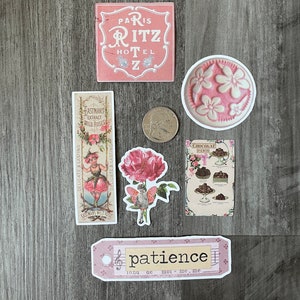 Pink Vintage Aesthetic Sticker Pack 10-40, Antique Scrapbook Sticker ...