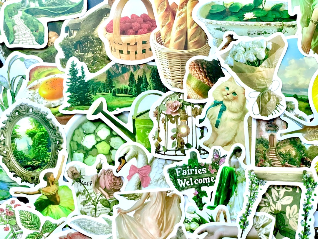 Cottagecore Sticker Pack | Fairy Garden and Vintage Nature Stickers for ...