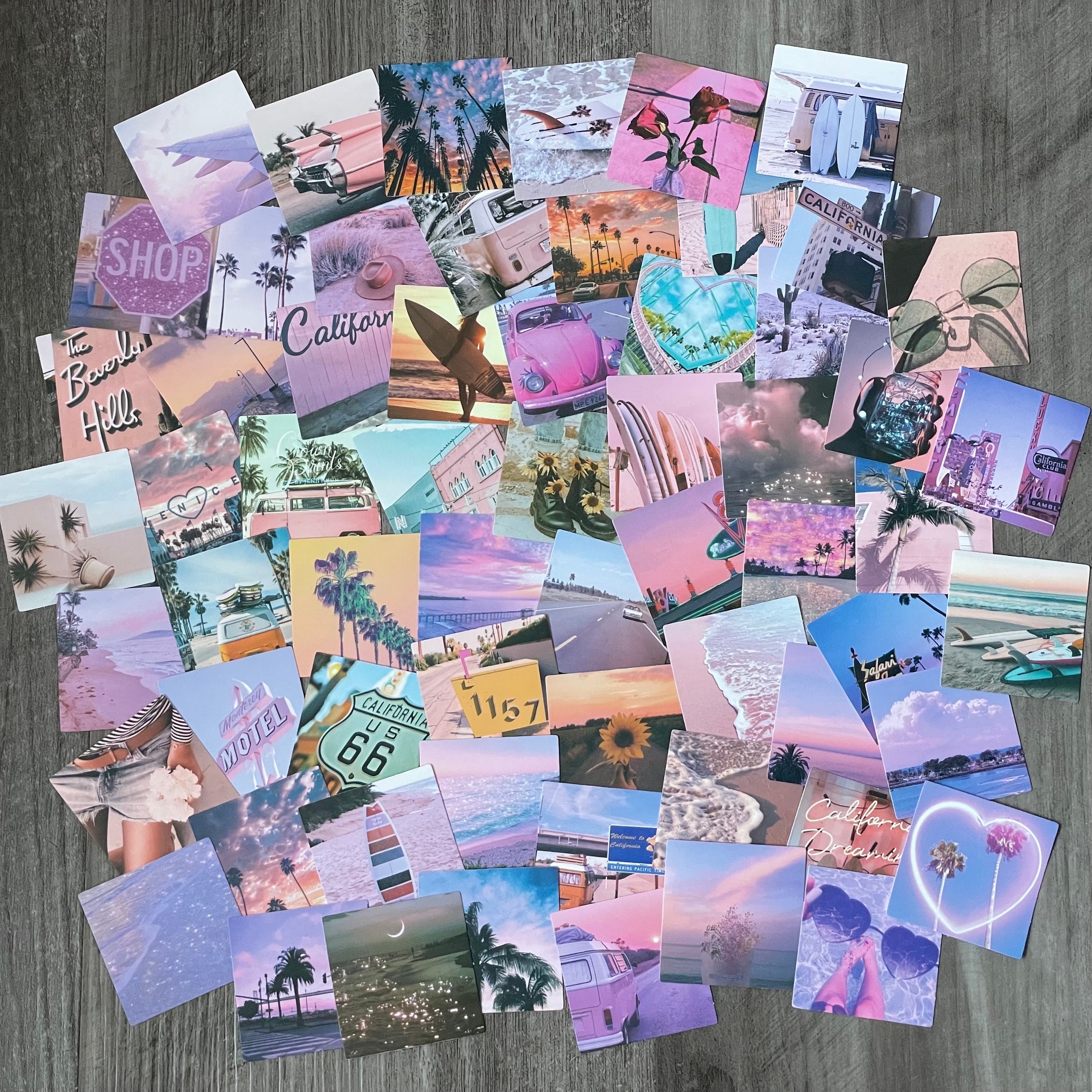 Pink California Aesthetic Sticker Pack, Girly Decals - Etsy