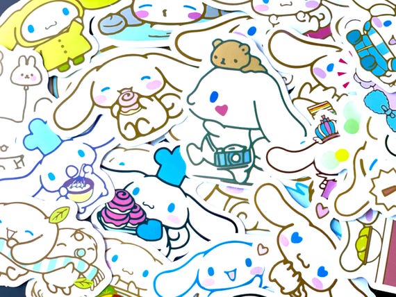 10-40 Pack Cinnamoroll Stickers, Kawaii Stickers, Sanrio Inspired, Hello Kitty and Friends Stickers for Kindle, Phone, Laptop, Waterbottles