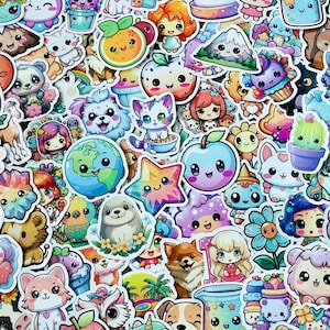 10-40 Pack of Cute Kawaii Stickers for Phone, Laptop, Kindle, Water Bottle Stickers, Kids Sticker Pack, Reward Stickers