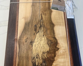 Spalted maple and resin charcuterie board.
