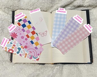 Trendy Pattern Bookmark Set, Groovy Checker Leopard Print, Cute Reader Gift