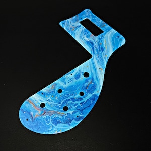 Custom Aluminum Rickenbacker 4003 Pickguard w/ &quot;Ocean Glass&quot; UV print | Made in America