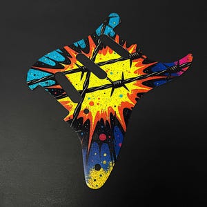 Premium Aluminum Fender Stratocaster Pickguard w/ &quot;Barbed Blast&quot; UV print | Made in America