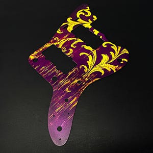 Custom Aluminum Fender Jazzmaster Pickguard w/ &quot;Faded Floral&quot; UV print | Made in America