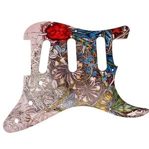 Custom Aluminum Strat Pickguard w/ Crease and Vine UV printed artwork | Made in America