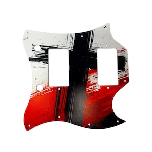 Premium Aluminum Gibson SG Pickguard w/ &quot;Blood and Mercy&quot; UV printed artwork | Smooth & Ultra Durable Finish | Proudly Made in America