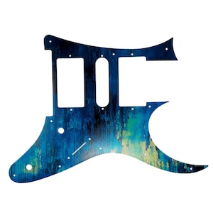 Custom Aluminum Ibanez RG550 Pickguard w/ &quot;Deep Ocean Grit&quot; UV printed artwork | Proudly Made in America