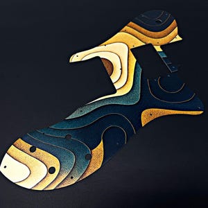 Aluminum Fender Telecaster Deluxe Pickguard: UV Print Cutout