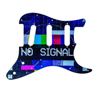 Custom Aluminum Stratocaster Pickguard | &quot;No Signal&quot; UV-Printed Design | Made in America