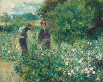 花、1885年、ピエール＝オーギュスト・ルノワール、即時ダウンロード
