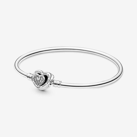 Pandora Entwined Infinite Hearts Bangle Bracelet ALE S925 Etsy
