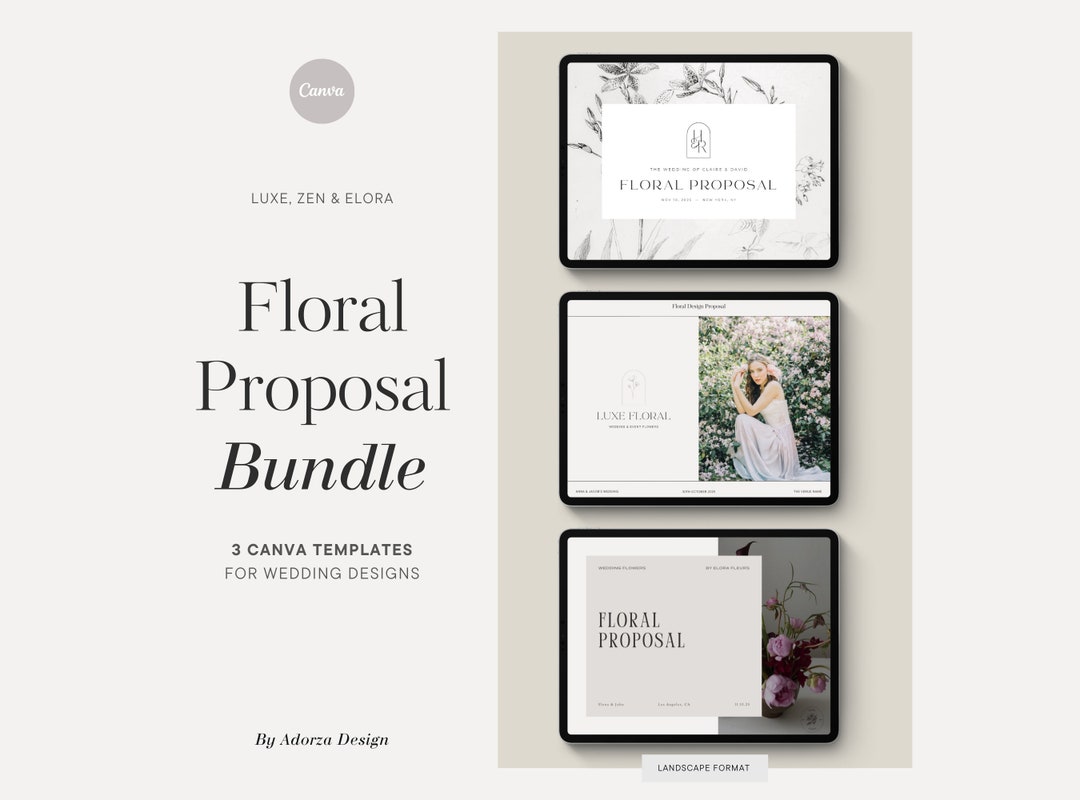 Wedding Florist Proposal, Bundle, Canva Wedding Florist Template Wedding Florist Proposal, Bundle, Canva Wedding Florist Template